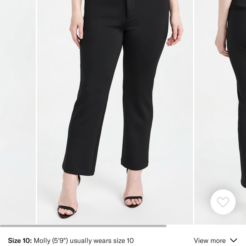 Good American Shiny Scuba Cropped Trousers